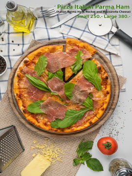 Authentic Wood-Fired Pizza with Italian Parma Ham