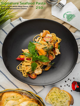 Signature Seafood Pasta with Fresh Local Ingredients